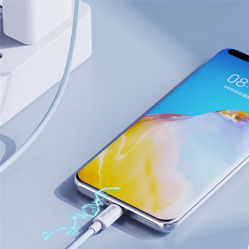 YOOBAO V3 for iPhone 15 Series 1.2m USB to Type-C Cable Nylon Braided 5A Fast Charging Data Transmission Cord - Black