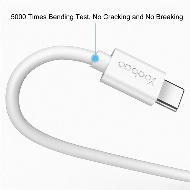 YOOBAO YB-401C per iPhone Serie 15 1,2 m 5A Alta corrente Cavo di ricarica rapida Dati USB-A a Type-C Filo rotondo TPE