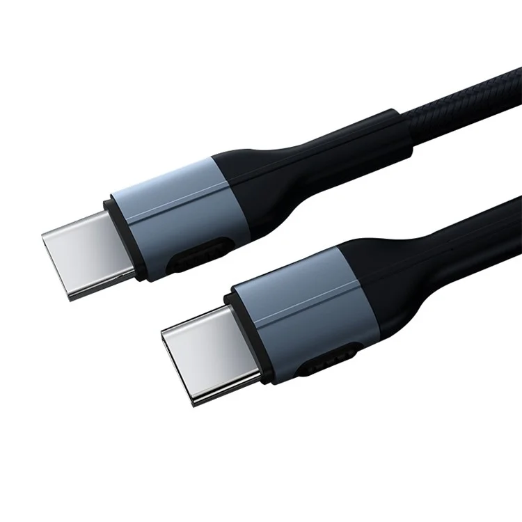 XUNDD for iPhone 15 Series 1m Type-C to Type-C PD 20W Charger Cord for Samsung Xiaomi Huawei Braided Data Cable - Black