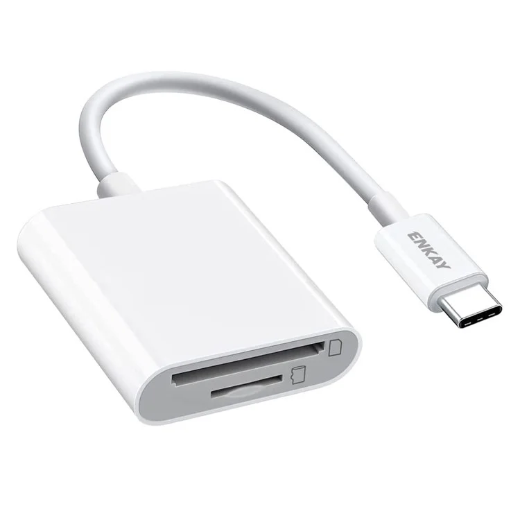 ENKAY HAT PRINCE Type-C zu SD+TF Card Port Kartenleser Adapter Kabel Anschluss Tragbarer Dual Slot USB-C Konverter