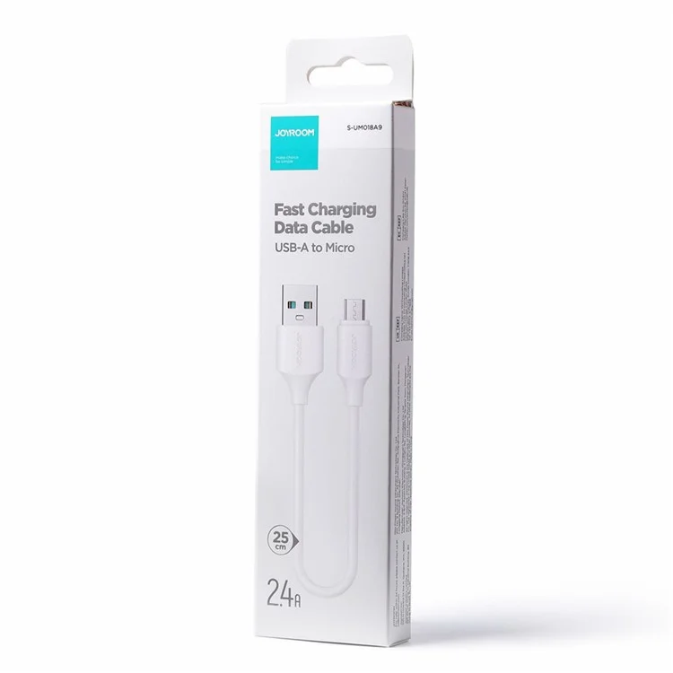 JOYROOM S-UM018A925 25cm Premium Series für Power Bank USB-A zu Micro 2.4A Schnellladefunktion+Datenübertragungskabel - Weiß