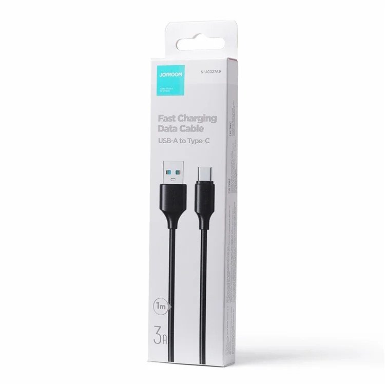 JOYROOM S-UC027A91 1m Série Premium para iPhone 16-15 Série 3A Cabo de carregamento rápido USB-A para Type-C Cabo de dados - Preto
