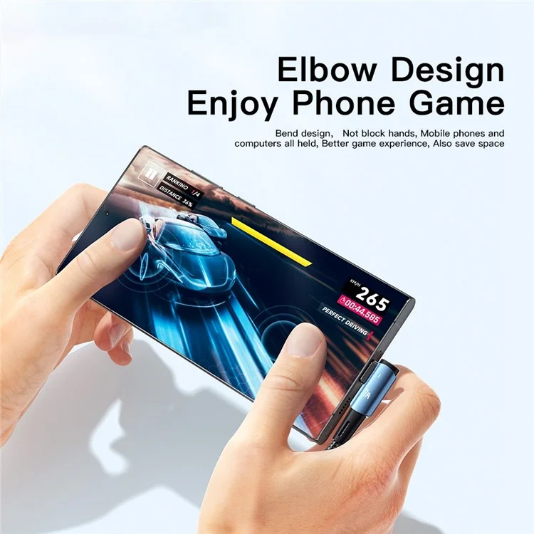 ESSAGER 1m Elbow Design USB to Type-C 7A Fast Charging Cable Braided Cell Phone Charge Line Data Transmission Cord - Black