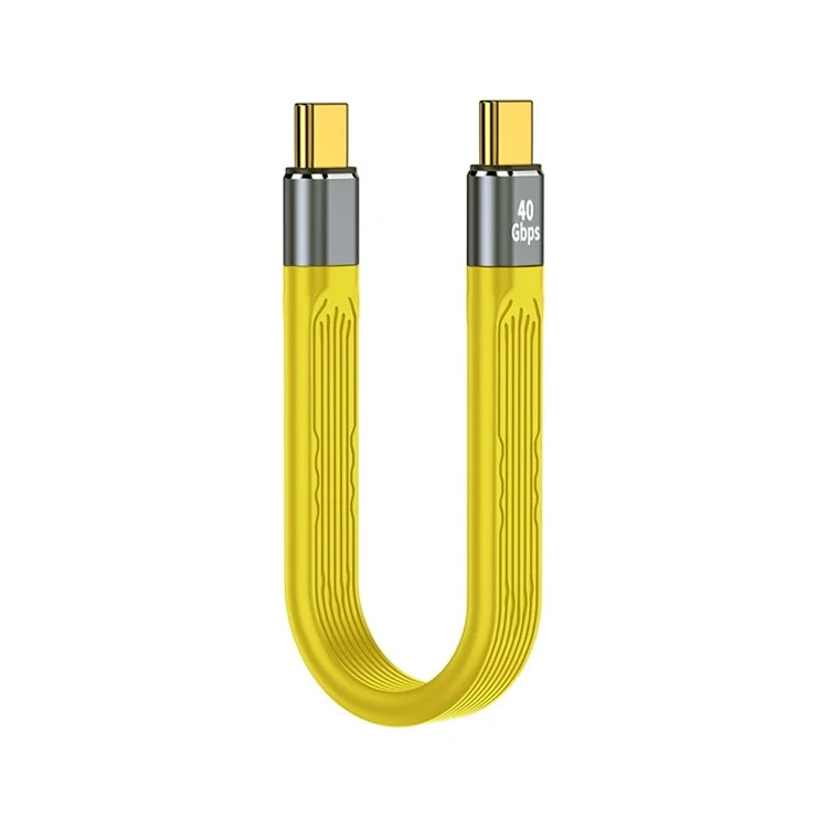 Für iPhone 15 Serie 40Gbps FPC Soft Data Cable Type-C auf Type-C PD 100W Schnellladekabel, Kabellänge: 13,8 cm