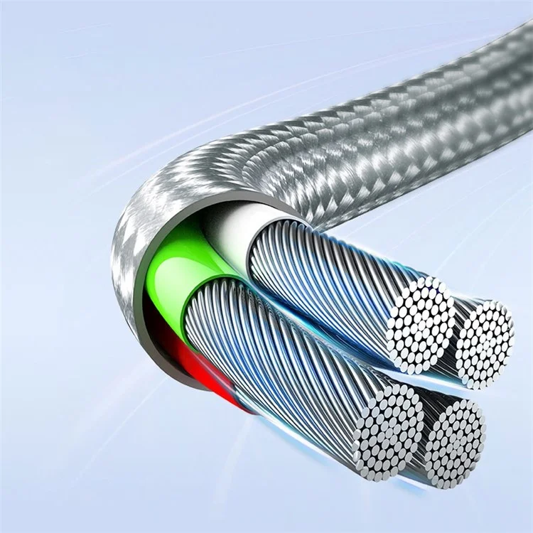 YOOBAO V22 for iPhone 15 Series 3 in 1 USB to Type-C / Lightning / Micro Retractable Data Cable 3A Fast Charging Nylon Braided Cord