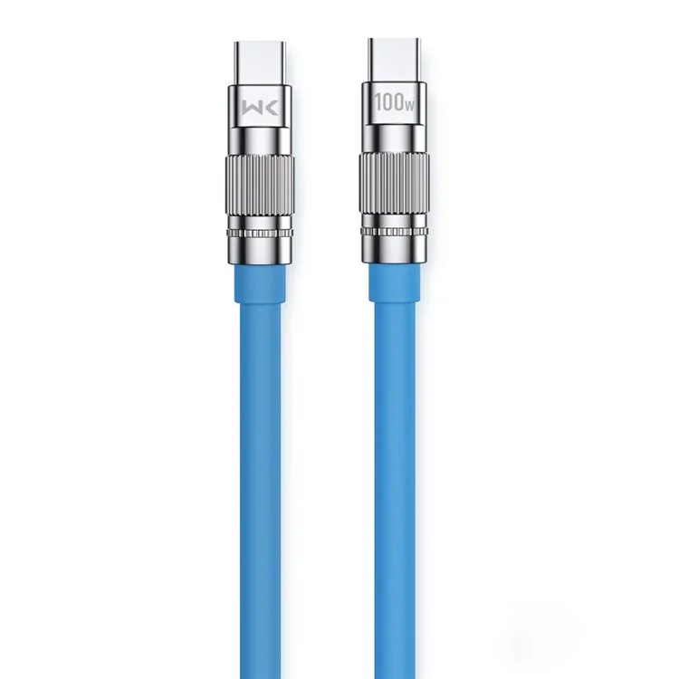 Wekome Wingle Series 1m Type-C a Type-C 100W Cable de Datos de Cable de Carga Súper Rápido - Azul