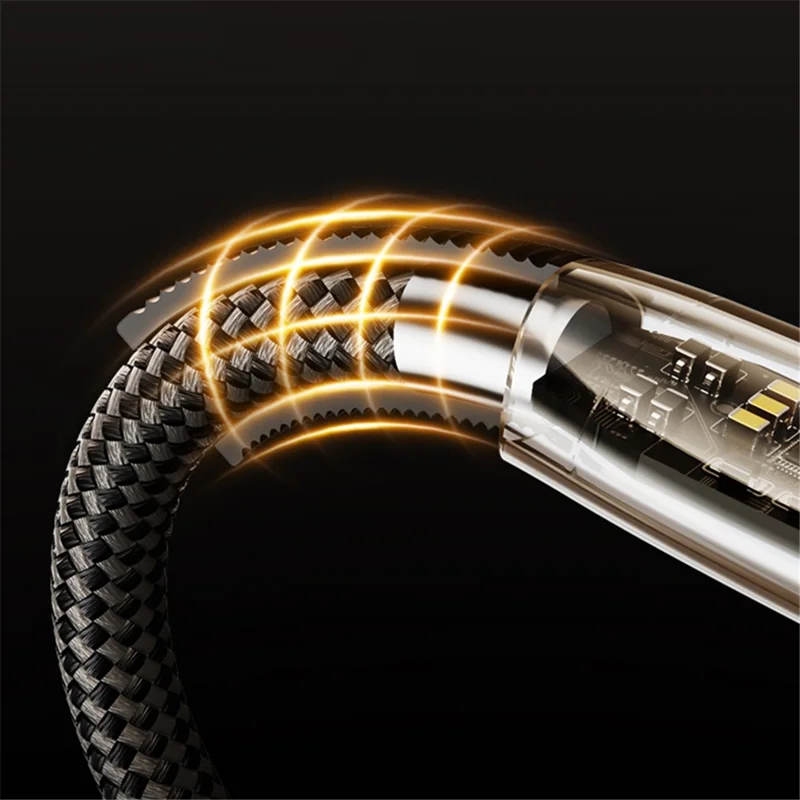 REMAX Série Explore para iPhone 15 Série Cyberpunk Cabo de Carregamento Rápido PD 100W Tipo-C para Tipo-C Cabo de Transmissão de Dados - Branco