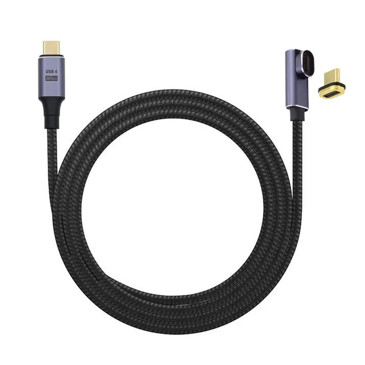 Connettore magnetico USB-C a 90 gradi UC-034-LP Cavo USB4 da 20 Gbps 100 W per ricarica e video 8K / 5K