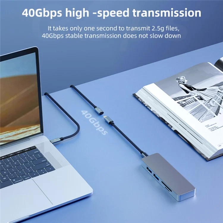 0.5m 40Gbps Type-C Male to Female Extension Cable USB 4.0 8K Video Output Nylon Braided 100W 5A Fast Charging Cord