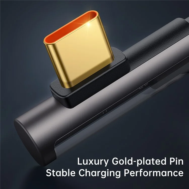 MCDODO CA-3401 for iPhone 15 Series 1.8m Type-C to Type-C 90 Degree L-shaped 100W Fast Charging Transparent Data Cable - Black