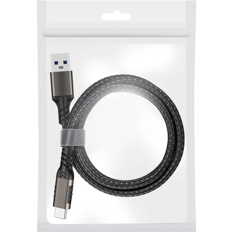 For iPhone 15 Series 1.5m QC 3.0 Fast Charging 3A 60W Cable USB 3.2 10Gbps USB to Type-C Cord SSD Hard Drive Connection Wire