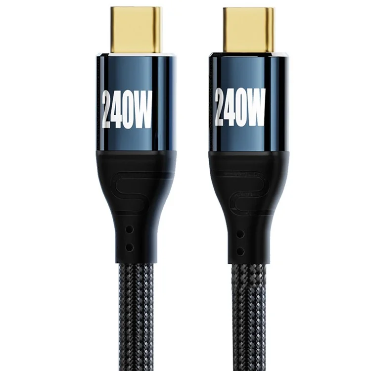 For iPhone 15 Series 1m Nylon Braided Design PD 240W USB-C Fast Charging Wire 480Mbps Data Transmission Cord Mobile Phone Tablet Type-C Cable
