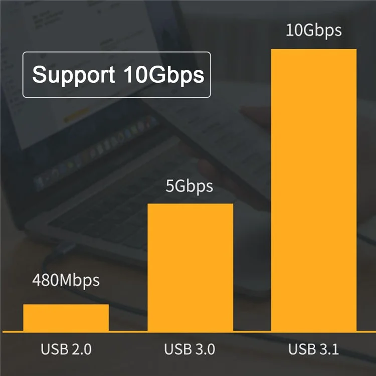 UC-064-UP-3.0M 90-Degree Angled Type-C Male to Male USB3.1 10Gbps Braided Data Cable E-marker Chip 100W Fast Charging Cable