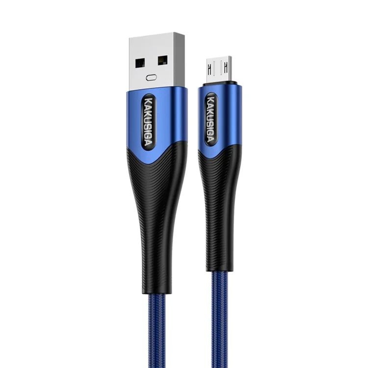 KAKUSIGA KSC-724 Xiaoyun Series Phone Intelligent Charging Cable 1.2m 2.4A Micro USB Data Cord - Blue