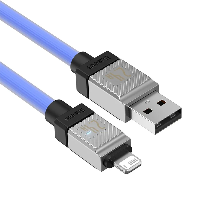 BASEUS CoolPlay Series CB000044 1m Data Transfer Line 2.4A Fast Charging USB to iP 7Pin Charging Cable - Blue