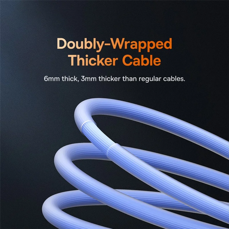 BASEUS CoolPlay Series CB000044 1m Data Transfer Line 2.4A Fast Charging USB to iP 7Pin Charging Cable - Blue