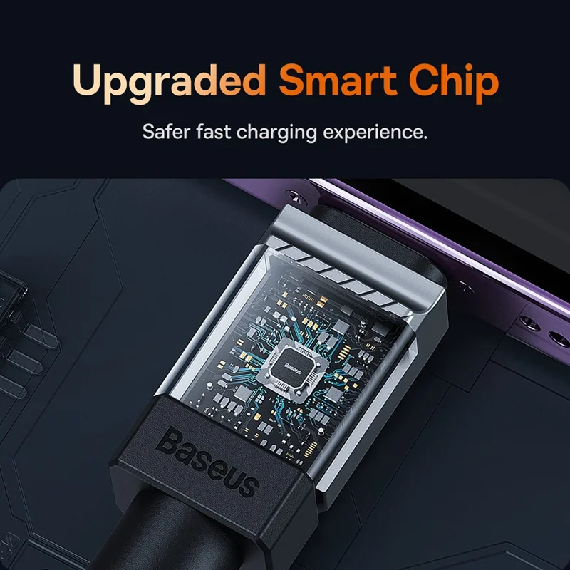 BASEUS CoolPlay Series CB000044 1m Data Transfer Line 2.4A Fast Charging USB to iP 7Pin Charging Cable - Blue