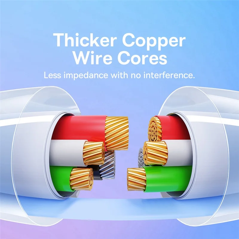 BASEUS Explorer Series 1m Charging Cable USB to iP 2.4A Fast Charging Data Sync Cord with Smart Temperature Control - Blue