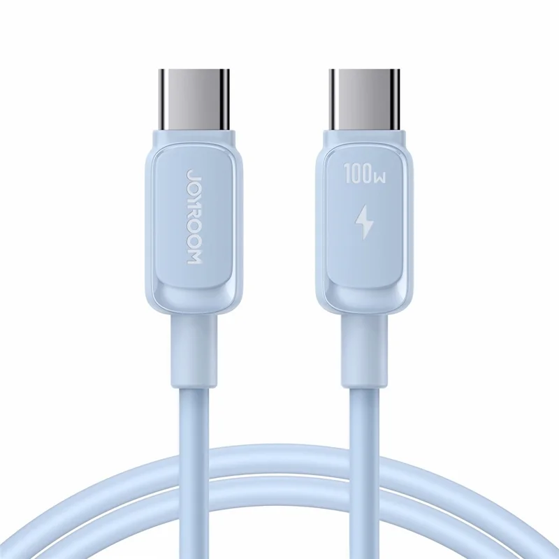 JOYROOM S-CC100A14 Wielokolorowa seria do iPhone 16-15, 1,2 m, 100 W, kabel danych typu USB-C do USB-C, szybkie ładowanie, sznur z tworzywa TPE – niebieski