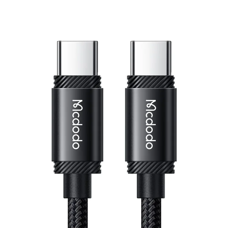 MCDODO CA-3681 MDD pour iPhone 15 Série 2m 240W Type-C vers Type-C Câble de charge de données Transmission téléphonique Cordon tressé - Noir