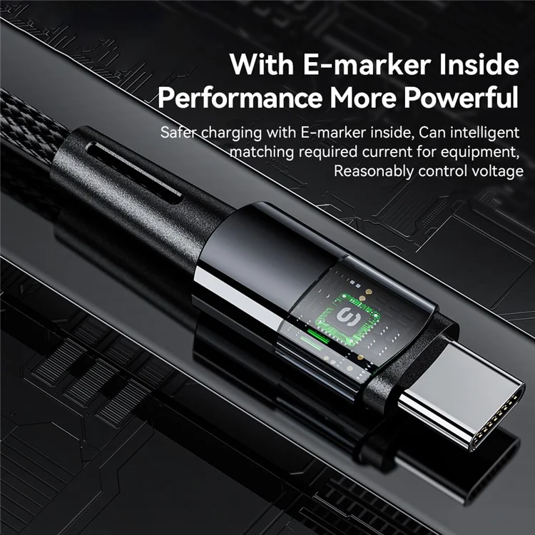 ESSAGER 1м Type-C to Type-C PD 240W Phone Fast Charging Cord Nylon Braided Data Cable