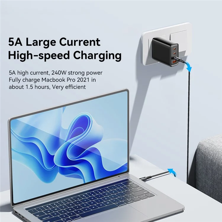 ESSAGER 1м Type-C to Type-C PD 240W Phone Fast Charging Cord Nylon Braided Data Cable