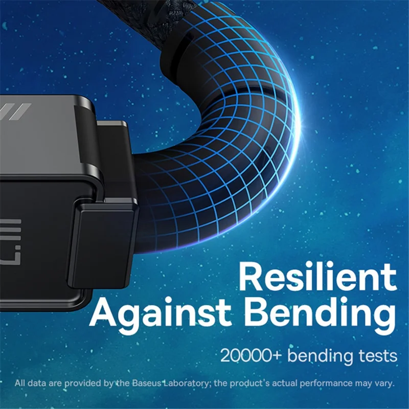 BASEUS Unbreakable Series 1m USB to iP 2.4A Fast Charging Aramid Fiber Braided Data Cable - Cluster Black