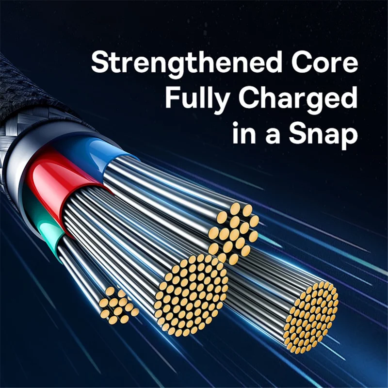 BASEUS Unbreakable Series 1m USB to iP 2.4A Fast Charging Aramid Fiber Braided Data Cable - Cluster Black