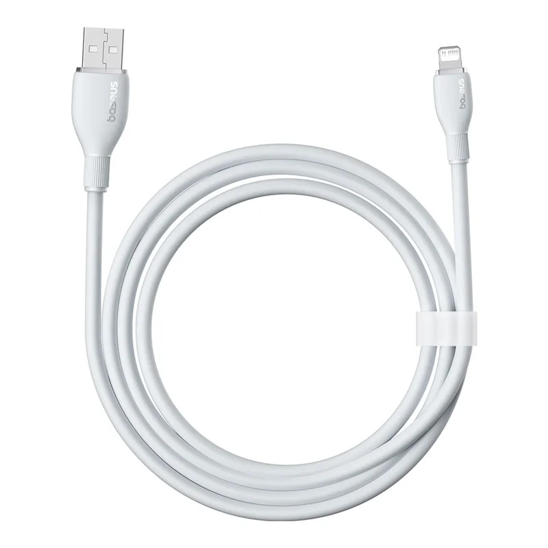 BASEUS Pudding Series 1.2m Type-C to iP Fast Charging Cable 20W 480Mbps Charging Data Cord - White