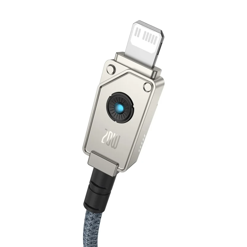 BASEUS Unbreakable Series 1m Fast Charging Data Cable Type-C to iP 20W Aramid Fiber Charging Cord - Stellar White