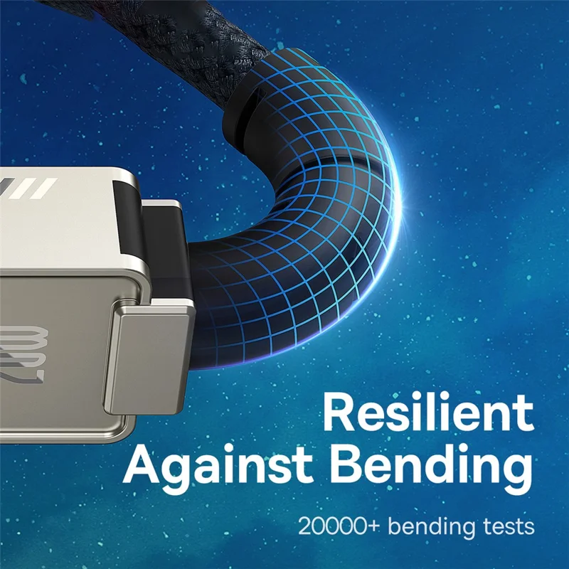 BASEUS Unbreakable Series 1m Fast Charging Data Cable Type-C to iP 20W Aramid Fiber Charging Cord - Stellar White