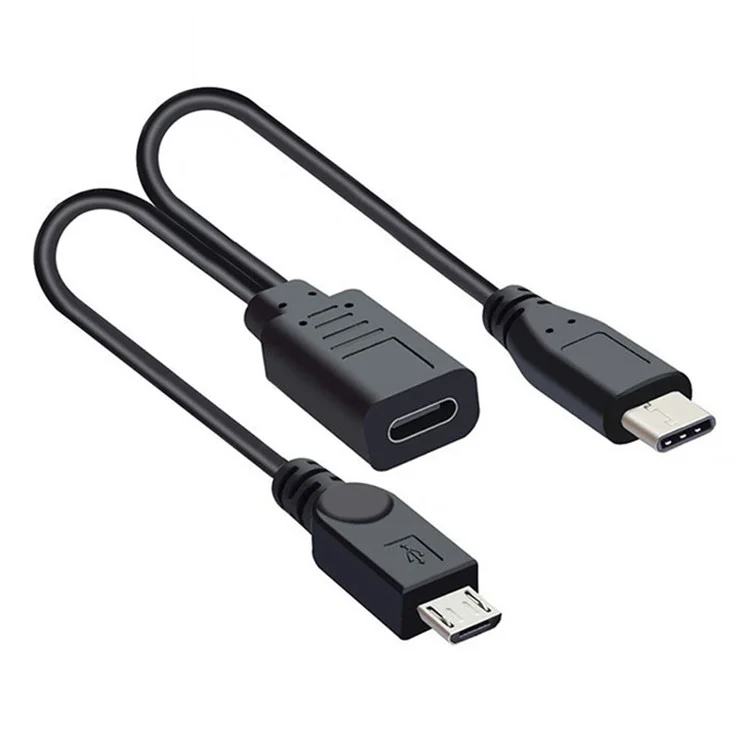 U2-069-TC001 Тип-C USB-C Женский к USB-C Тип C USB 3.1 + Micro USB Мужской Кабель-разветвитель Удлинитель Зарядный Шнур