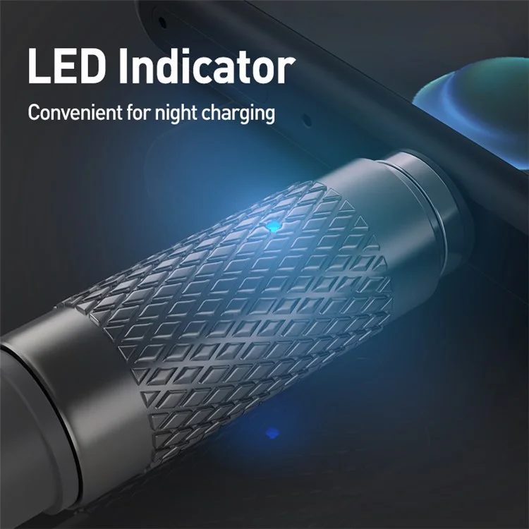 1m Type-C Magnetic 480Mbps Data Cable Support 100W Fast Charging (NO CE Certificated) - Black