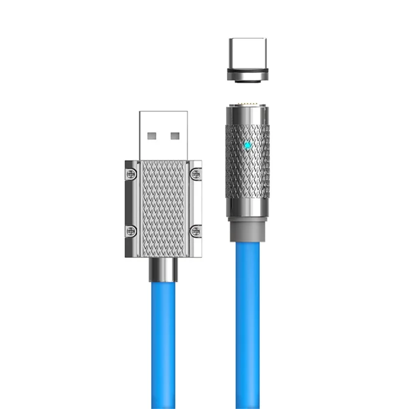 1m Type-C Magnetic 480Mbps Data Cable Support 100W Fast Charging (NO CE Certificated) - Blue