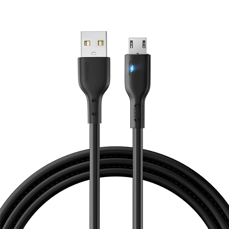 JOYROOM S-UM018A13 1.2m USB-A to Micro 2.4A Fast Charging Cable Support Data Transmission - Black