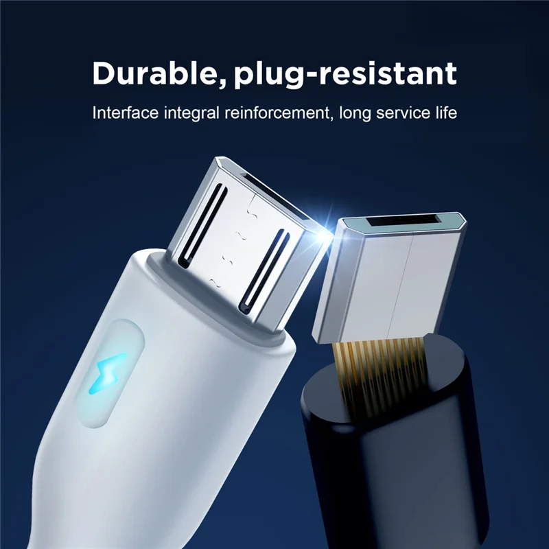 JOYROOM S-UM018A13 1.2m USB-A to Micro 2.4A Fast Charging Cable Support Data Transmission - Black