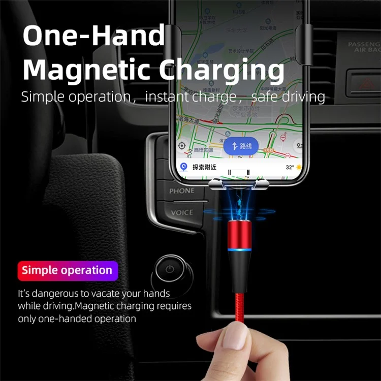 ENKAY HAT PRINCE 1m Magnetic Charging Cable USB to Type-C 5A Fast Charging Data Cord - Black