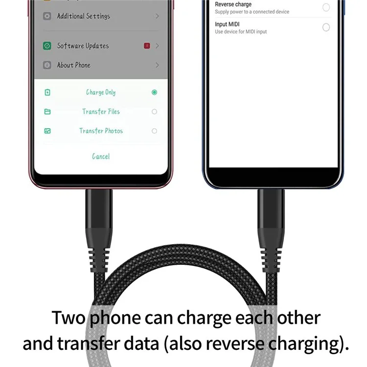 Per iPhone 15 Series 1m Nylon Braided PD 60W Charging Cable Type-C to Type-C USB2.0 Data Cable per cellulari, tablet, laptop - Nero