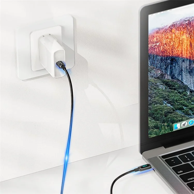 CABLECREATION CC1215 для iPhone 15 Серия 1 м PD 100 Вт Type-C в Type-C кабель для передачи данных с нейлоновой оплеткой, цифровой дисплей, быстрая зарядка