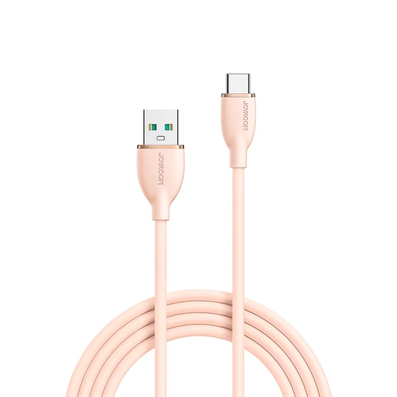 JOYROOM SA29-AC3 Colorful Series for iPhone 16-15 Series 1.2m 3A USB-A to Type-C Phone Fast Charging Cable Liquid Silicone Data Cord - Pink
