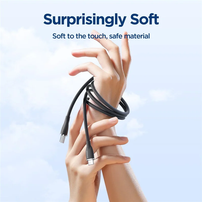 JOYROOM SA29-AC3 Colorful-serie til iPhone 16-15-serie 1,2 m 3 A USB-A til Type-C hurtigopladningskabel i flydende silikone Datakabel - Sort