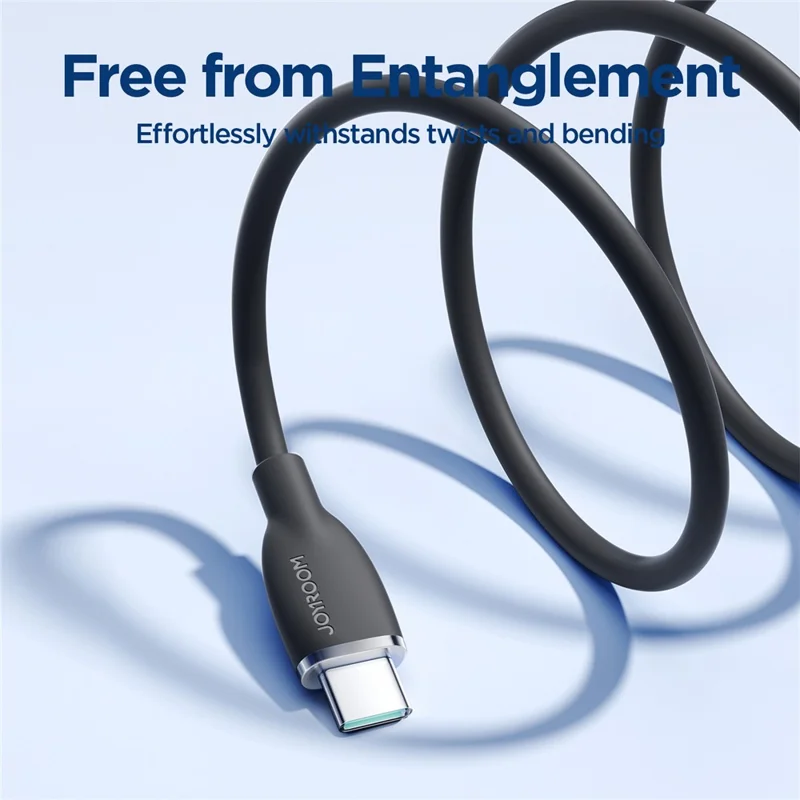 JOYROOM SA29-AC3 Colorful-serie til iPhone 16-15-serie 1,2 m 3 A USB-A til Type-C hurtigopladningskabel i flydende silikone Datakabel - Sort