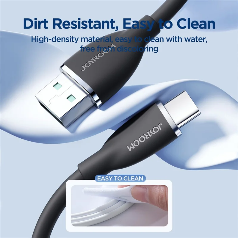 JOYROOM SA29-AC3 Colorful-serie til iPhone 16-15-serie 1,2 m 3 A USB-A til Type-C hurtigopladningskabel i flydende silikone Datakabel - Sort