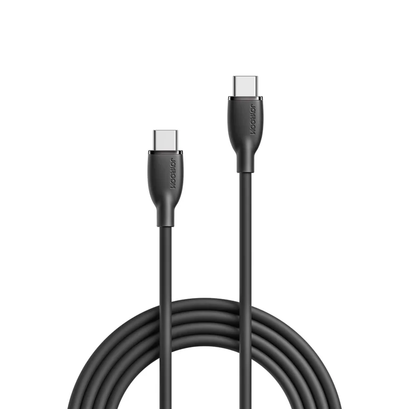 JOYROOM SA29-CC5 Colorful Series for iPhone 16-15 Series 1.2m PD 100W Type-C to Type-C Fast Charge Cable Liquid Silicone Phone Data Cord - Black