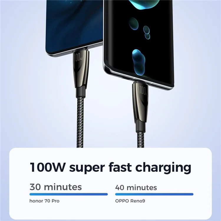 JOYROOM SA31-AC6 Пионерская серия 1,2 м PD 30 Вт USB-A в зарядный кабель Type-C Nylon Braided Fast Charging Data Cable