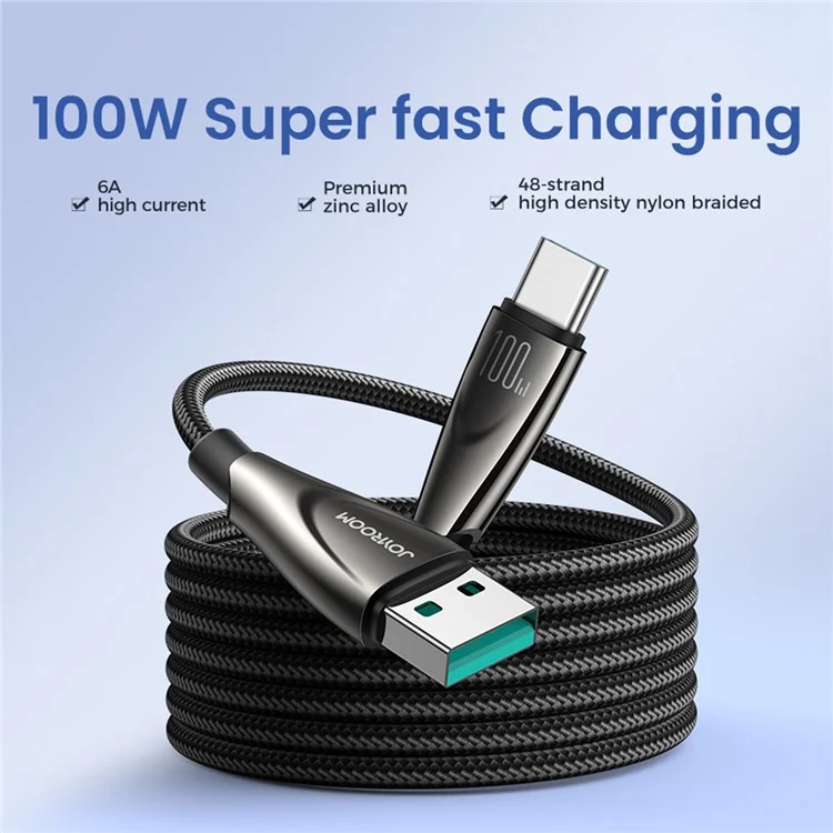 JOYROOM SA31-AC6 Пионерская серия 1,2 м PD 30 Вт USB-A в зарядный кабель Type-C Nylon Braided Fast Charging Data Cable
