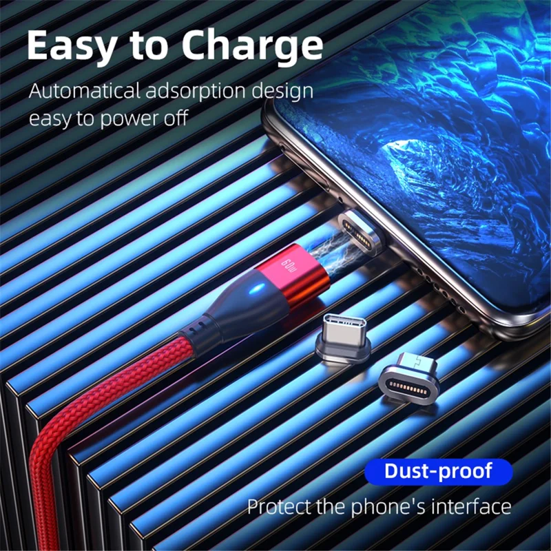 ENKAY HAT PRINCE Cavo di ricarica magnetico 6 in 1 da 1 m PD 60W Type-C/USB-A a IP/Type-C/Micro USB per il trasferimento dati - Nero