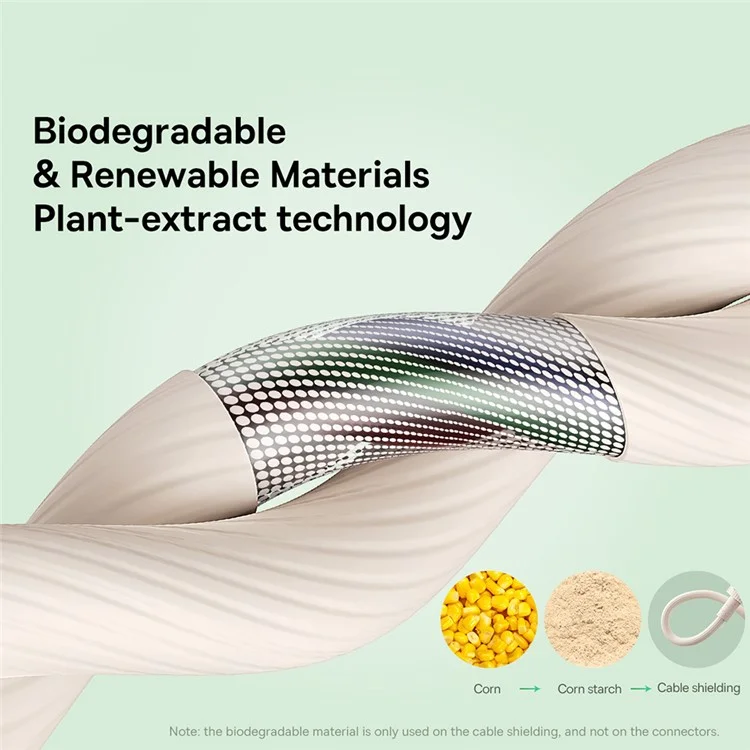 BASEUS 2m Habitat Series for iPhone 15 Series Type-C to Type-C 100W Fast Charging Biodegradable Data Cable - Pink