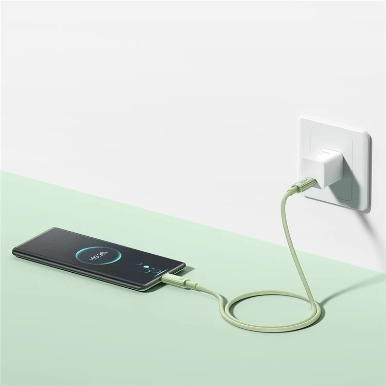 BASEUS 1m Habitat Series para iPhone 15 Series Para Teléfono / Tableta / Portátil Tipo-C a Tipo-C Carga Rápida de 100W Cable de Datos Biodegradable - Verde