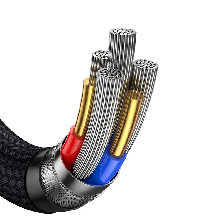 USAMS US-SJ645 U85 para iPhone Serie 15 6 en 1 Cable de carga rápida PD 100W USB-A a Type-C a Type-C+8Pin+Micro 2m Cable de datos - Morado
